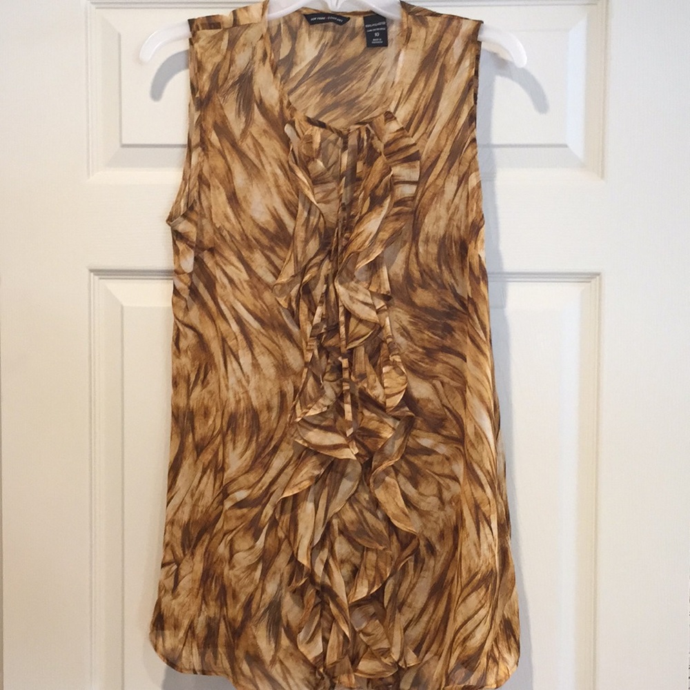 Sheer Sleeveless New York & Co. Ruffled Ladies Top
